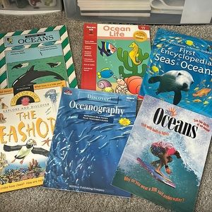 Lot of six (6) ocean themed books